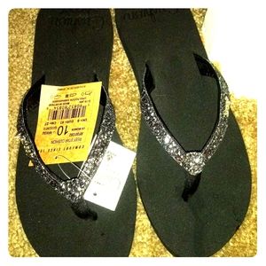 Reef cushion glitter flip flops brand new!!